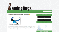 Desktop Screenshot of namingdogs.com
