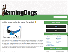 Tablet Screenshot of namingdogs.com